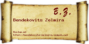 Bendekovits Zelmira névjegykártya